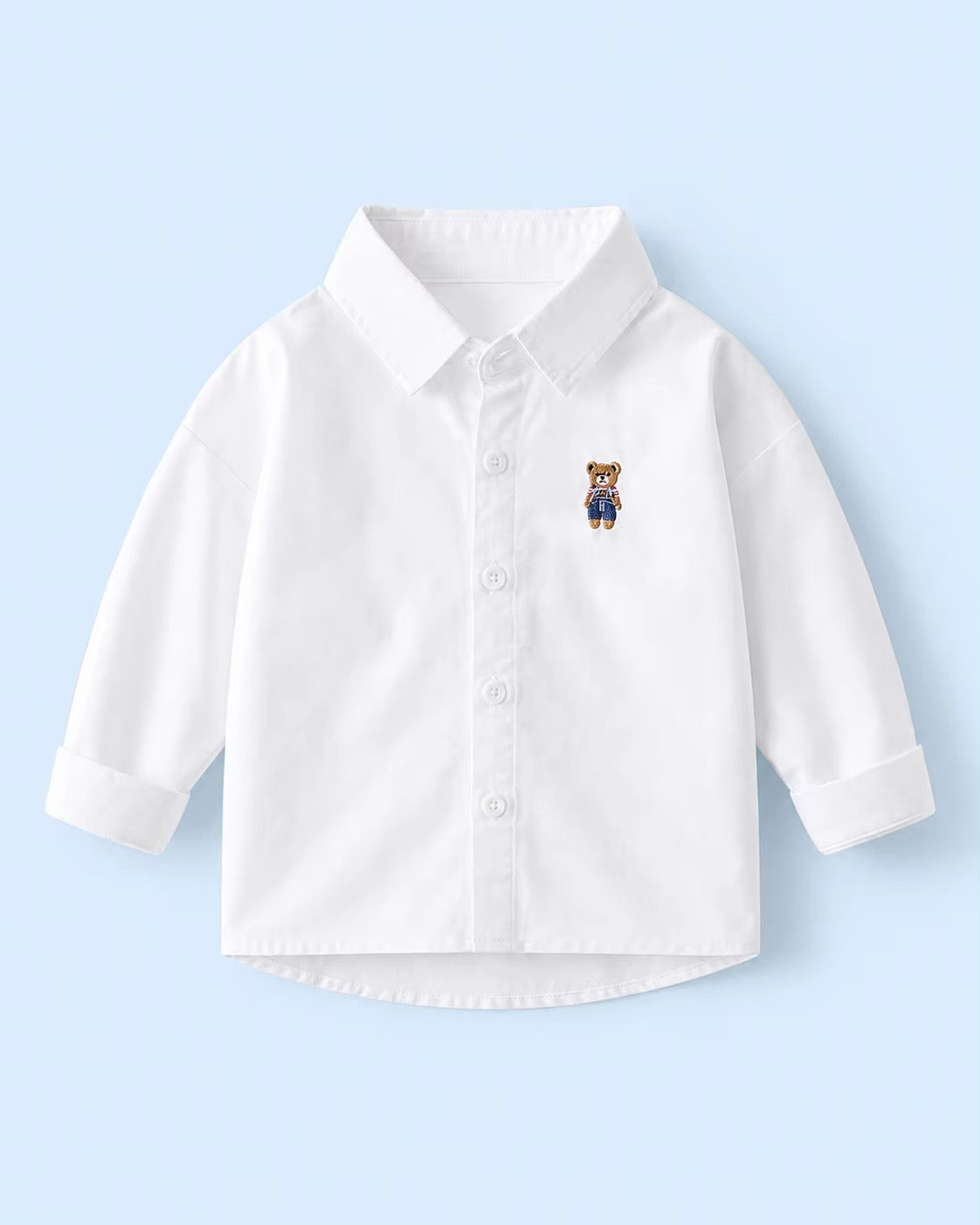Classic Teddy White Button-Down Shirt
