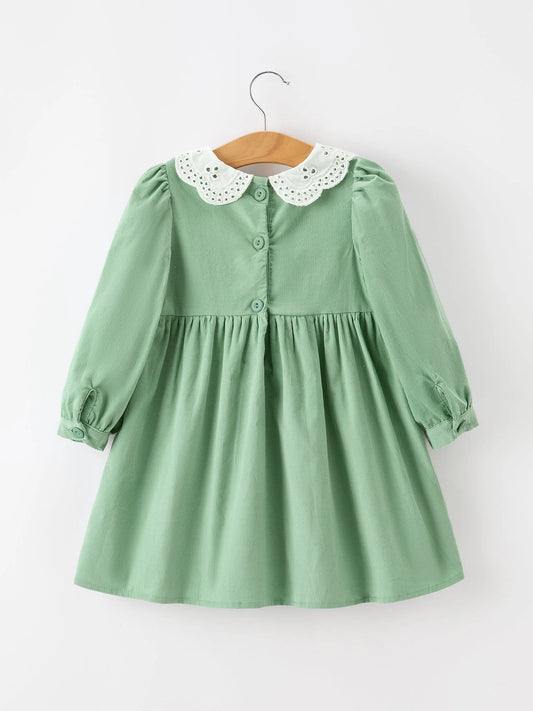 Smocked Floral Peter Pan Collar Dress