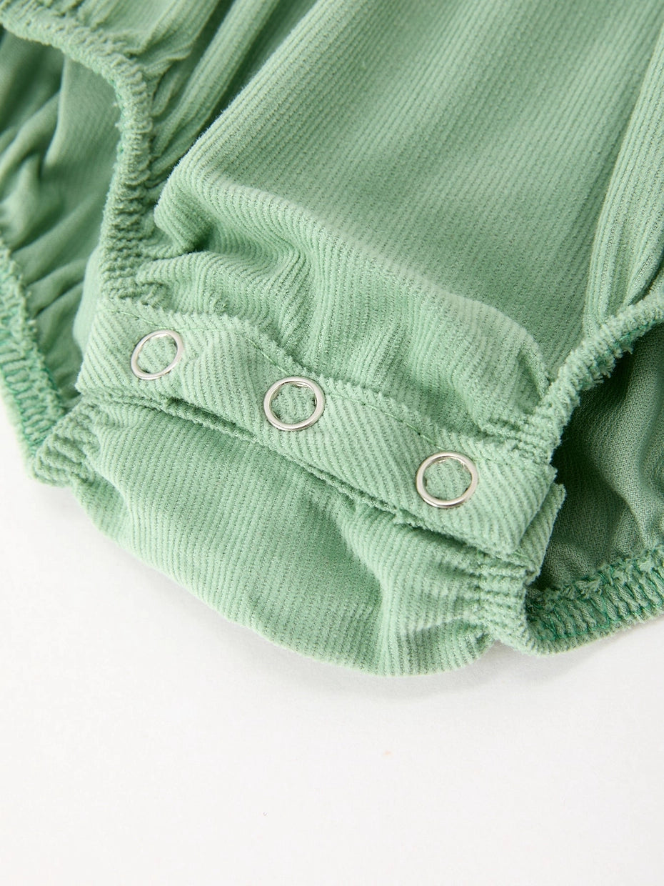 Smocked Floral Peter Pan Collar Romper