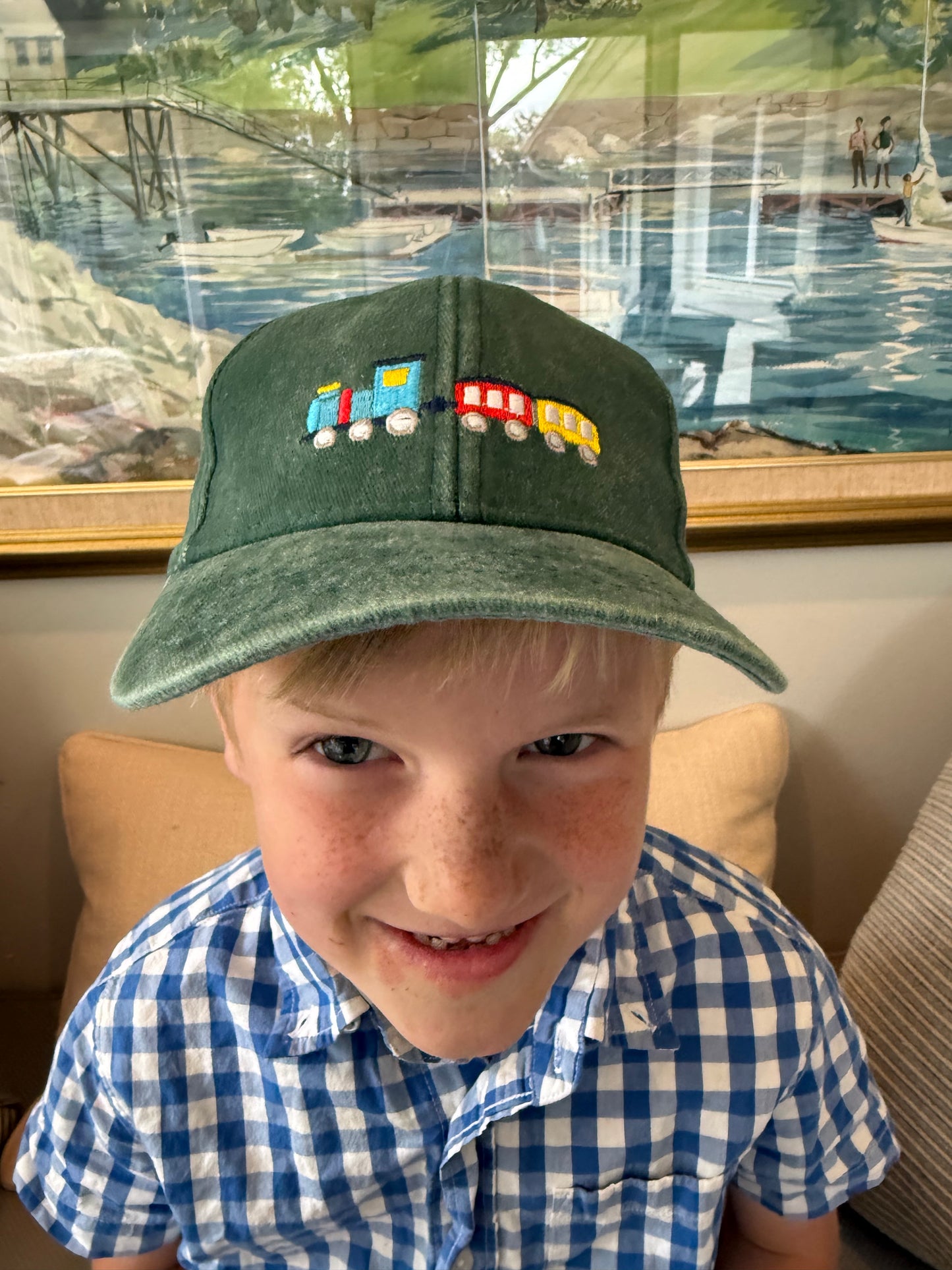 Green Train Baseball Cap