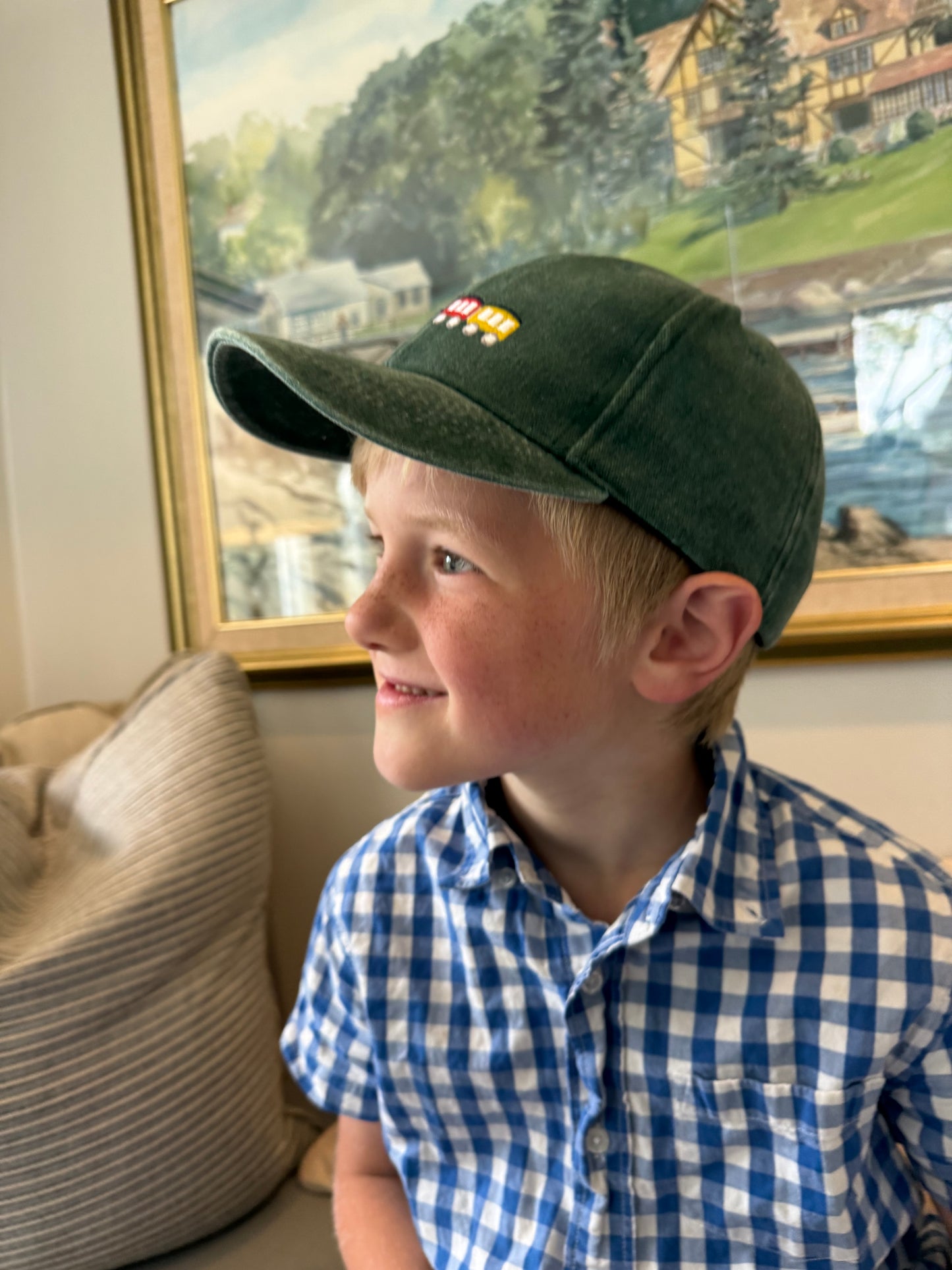 Green Train Baseball Cap