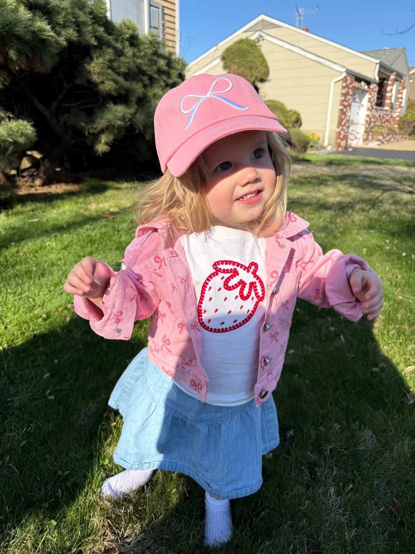 Pink Bow Baseball Cap