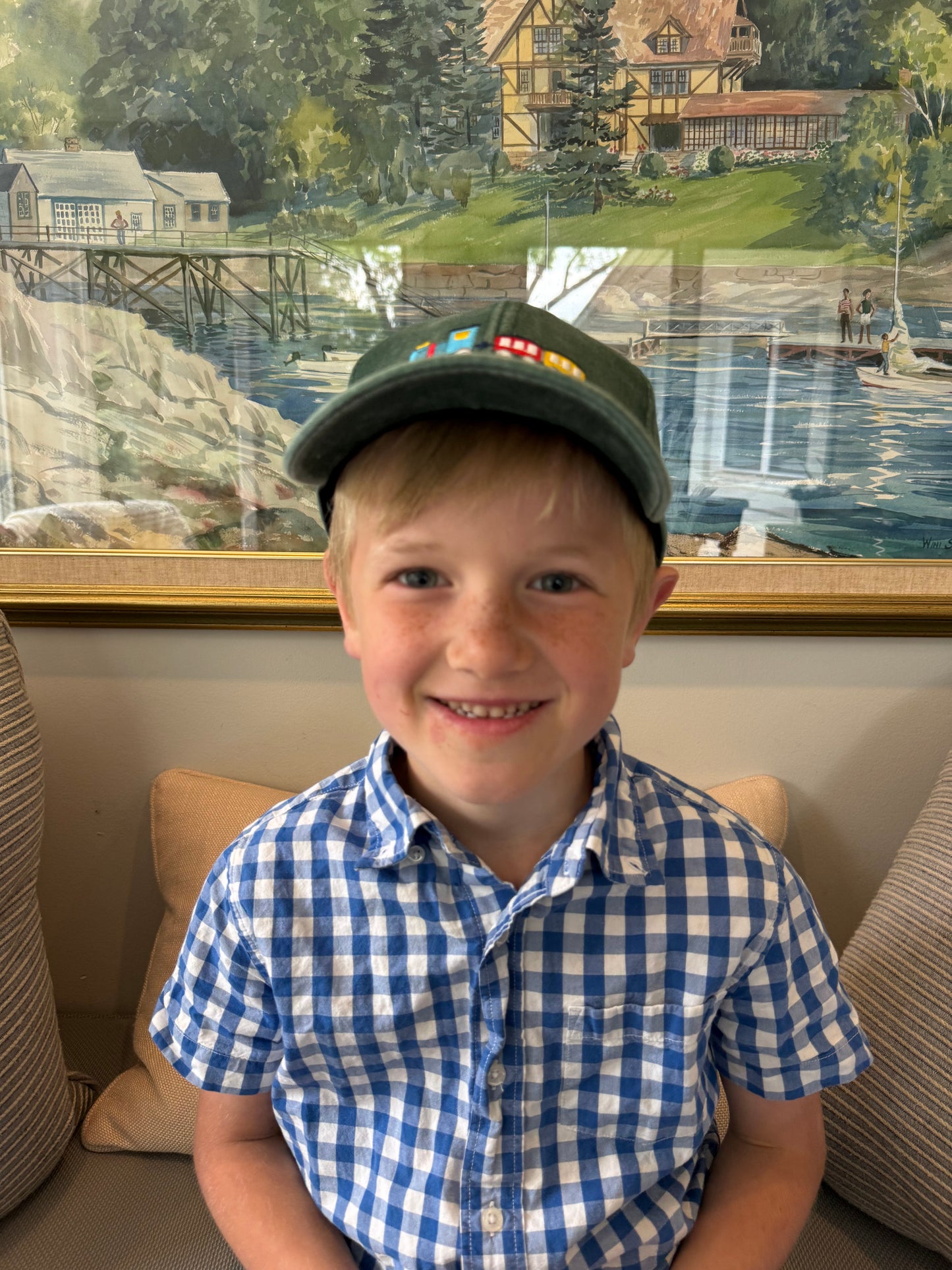 Green Train Baseball Cap