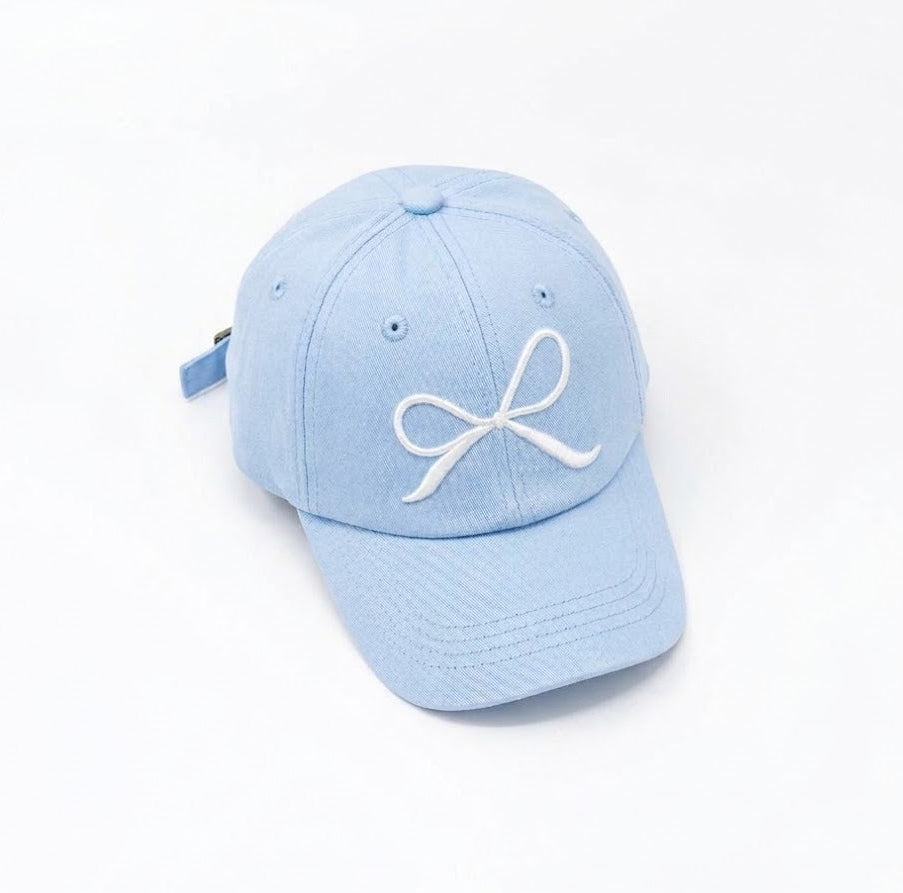 Light Blue Bow Baseball Cap