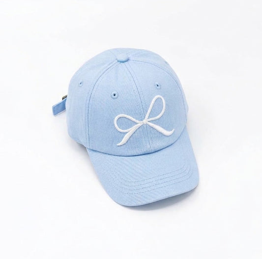 Light Blue Bow Baseball Cap