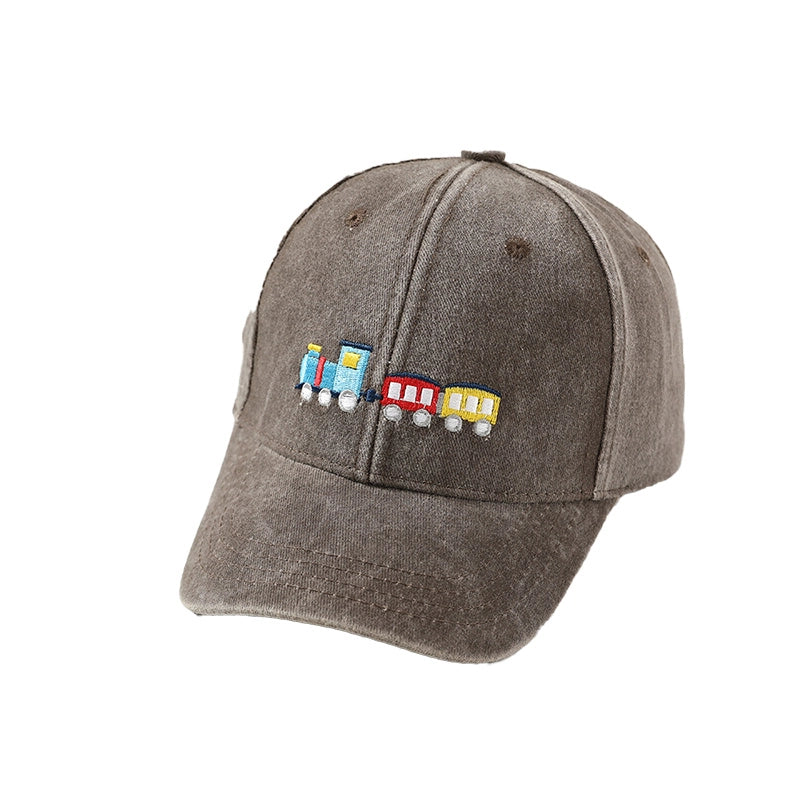 Brown Train Baseball Cap
