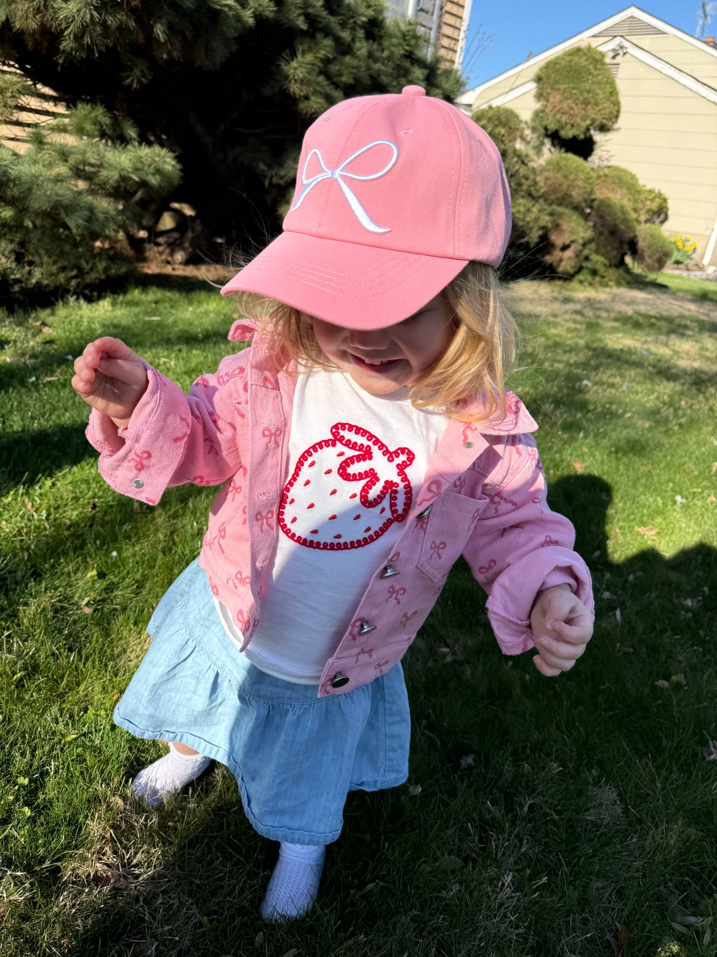 Pink Bow Baseball Cap