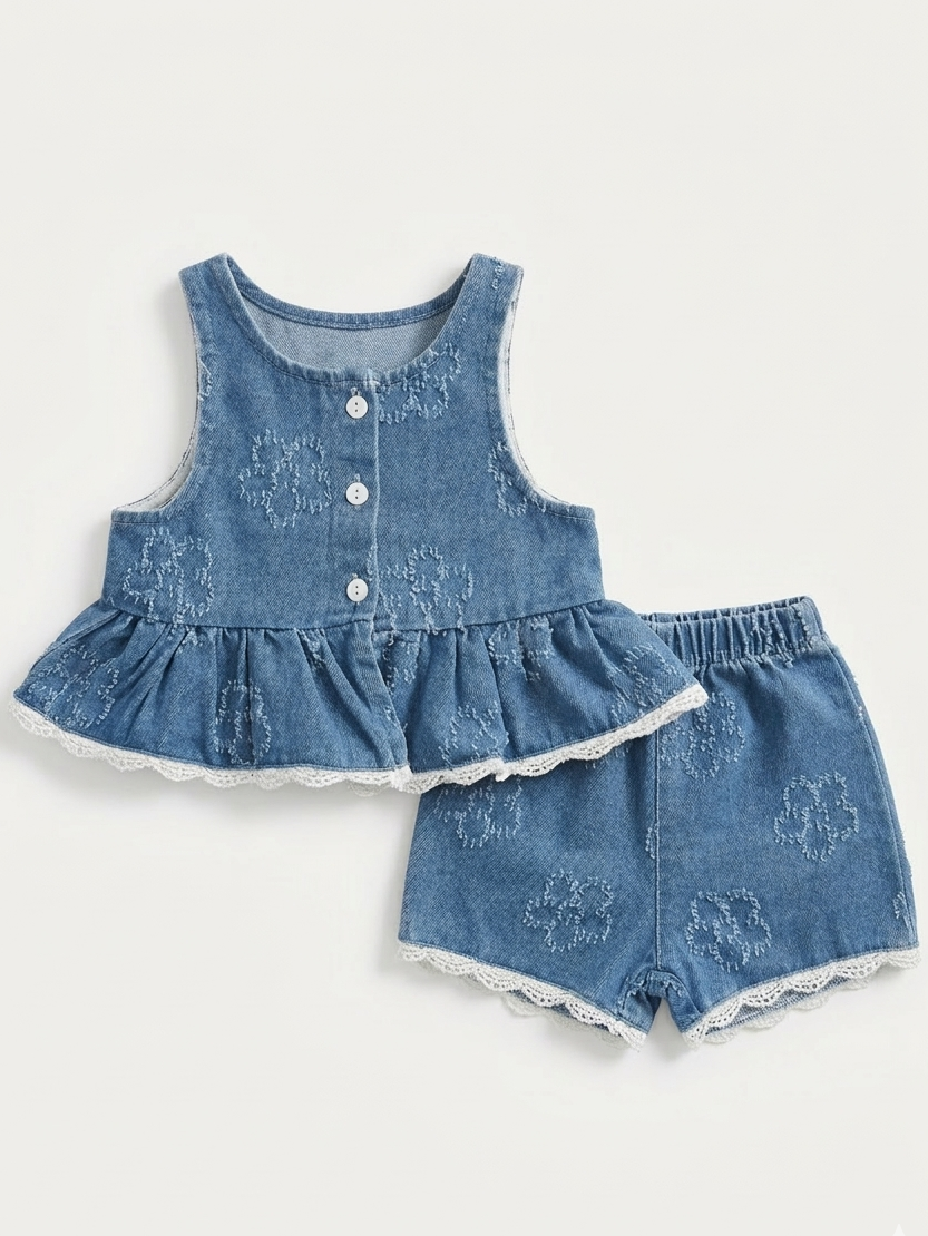 Embroidered Two Piece Set