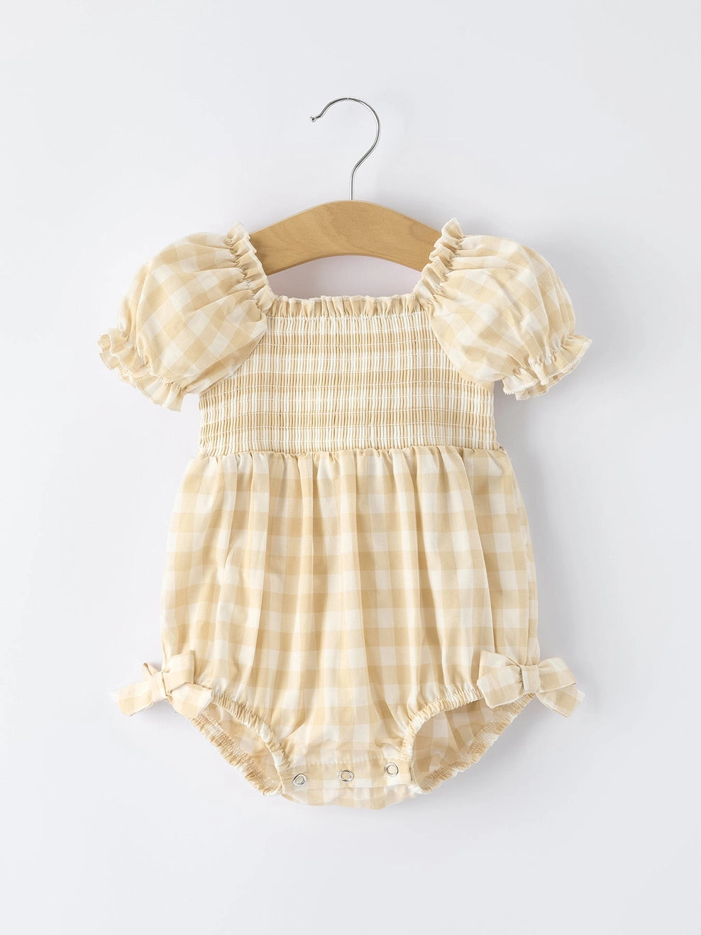 Gingham & Bow Romper