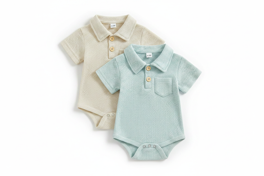 Baby Boy Waffle Bundle Flat Lay
