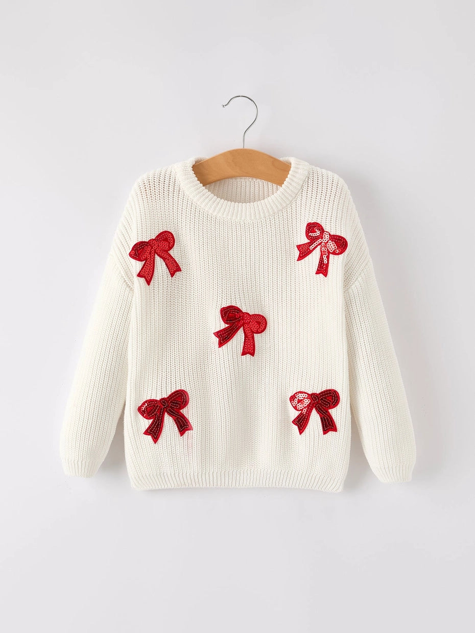 Sequin Bow Sweater