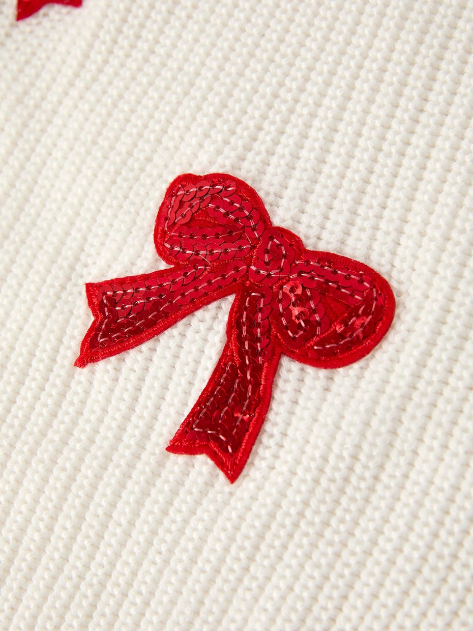 Sequin Bow Sweater