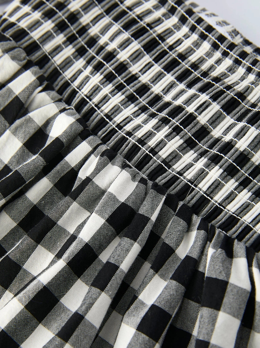Gingham Smocked Set