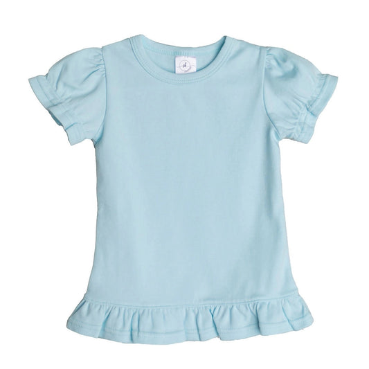 100% Cotton Willow Tee-Minty Blue