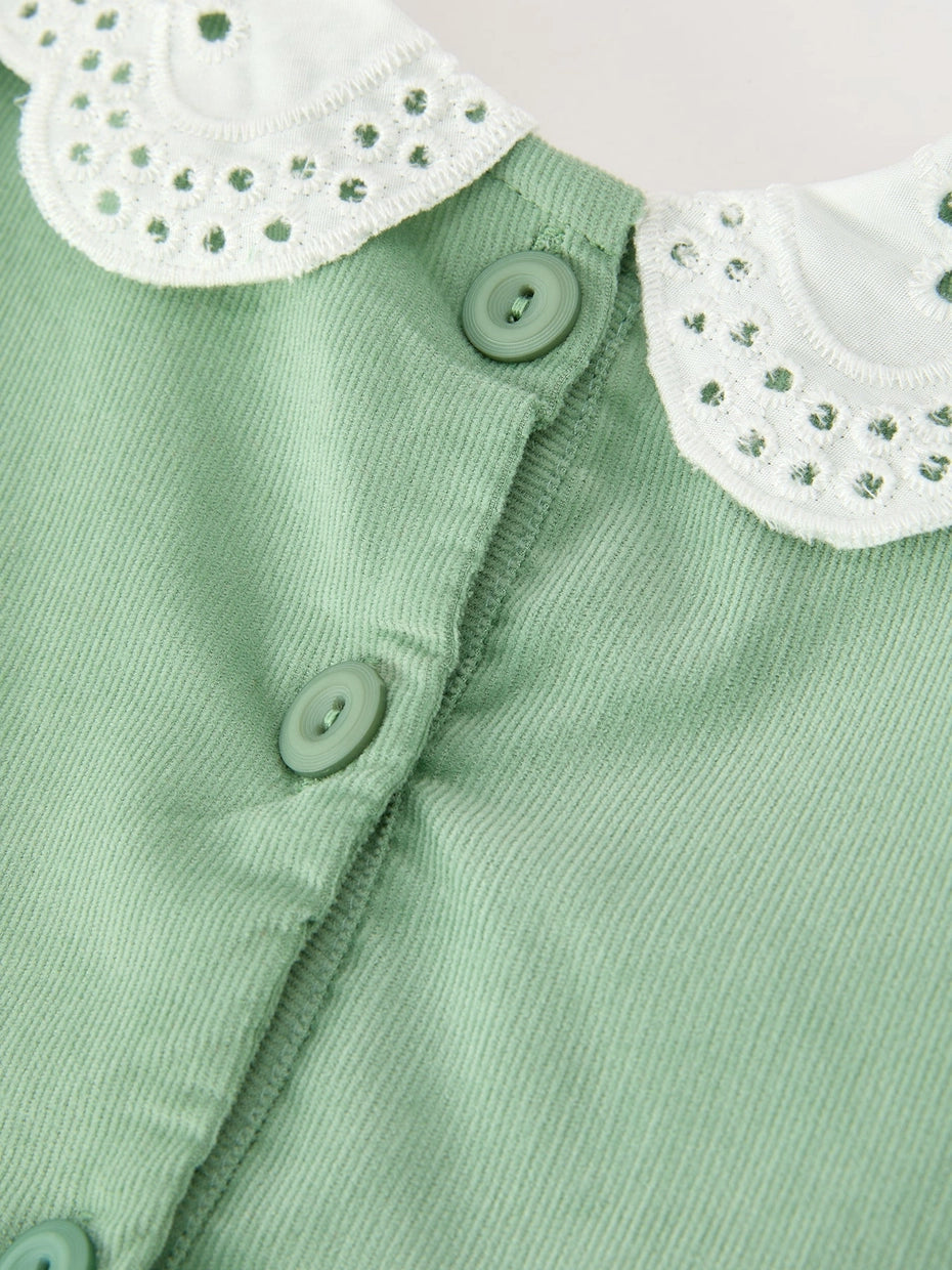 Smocked Floral Peter Pan Collar Dress