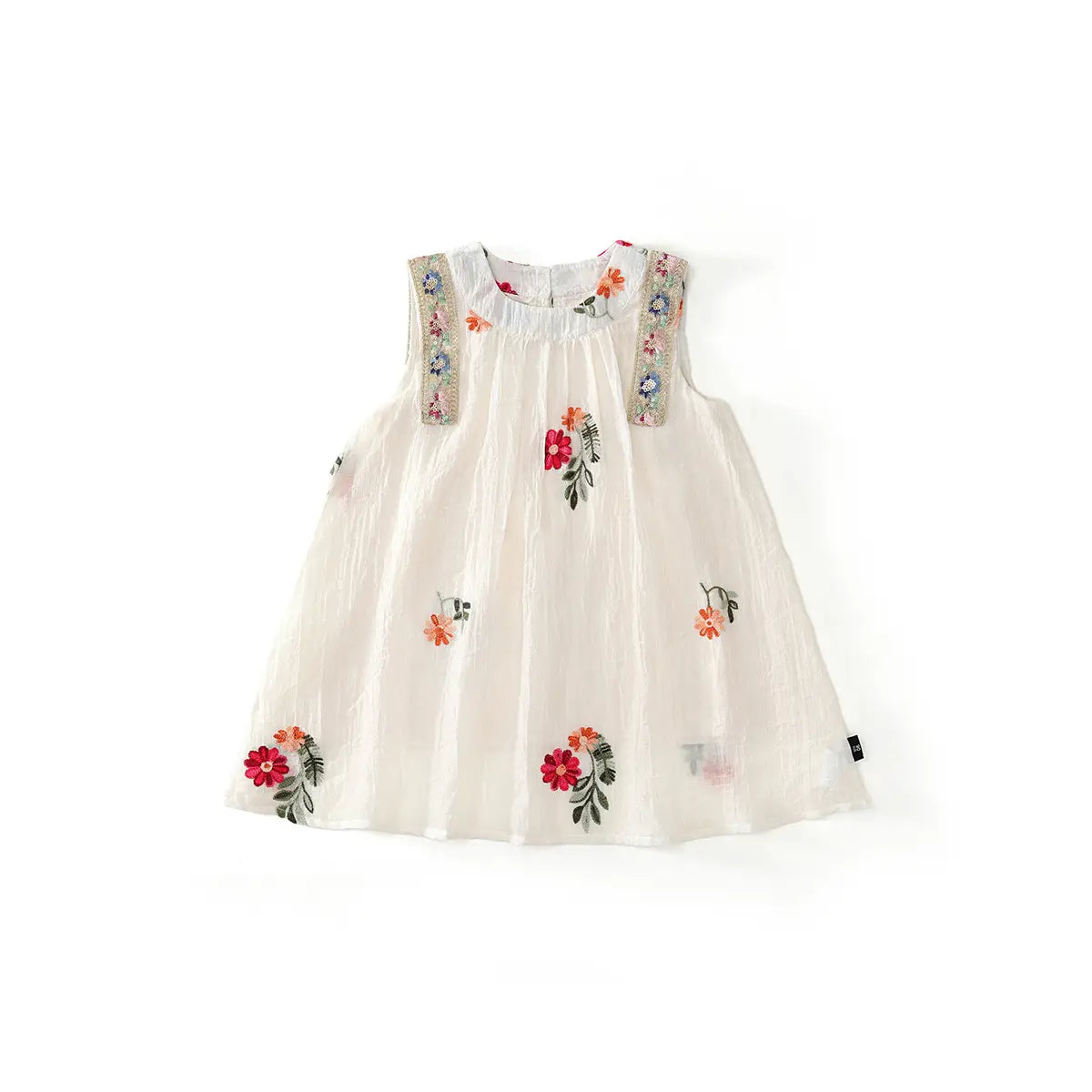 Embroidered Sleeveless Dress