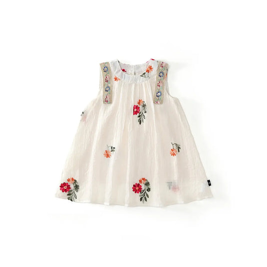 Embroidered Sleeveless Dress
